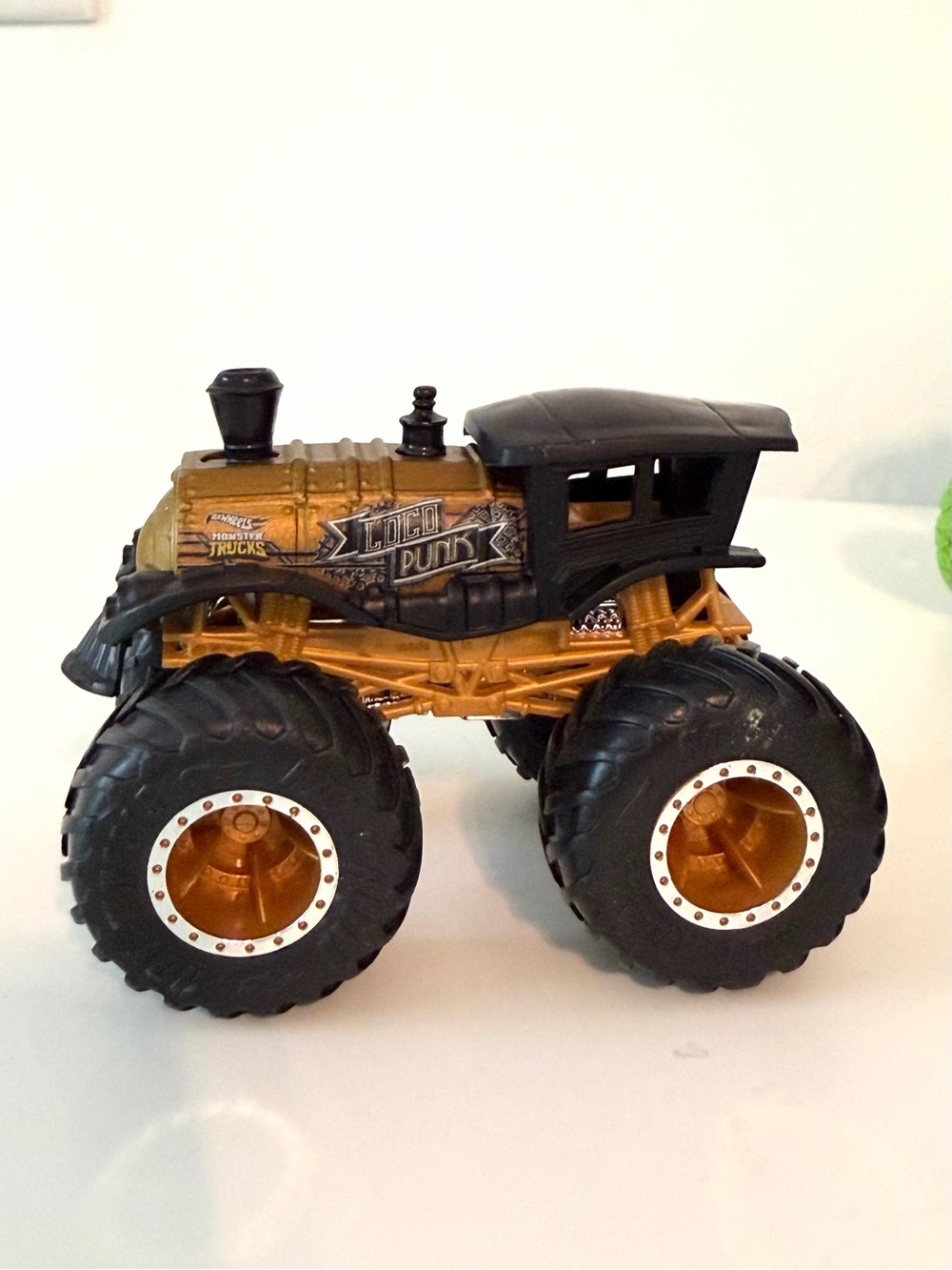 Monster Truck Toy - Gold & Black Loco Punk Hot Wheels